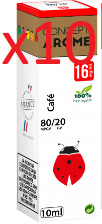 E-liquide concept arome café 16 mg de nicotine