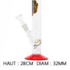 Bang verre tête de lion, LG16, H30cm,diamètre 42mm