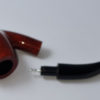 Pipe Chacom, saint claude foyer boule, demi-droite, tuyau brun