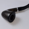 Pipe Chacom, saint claude foyer haut, courbe,bague métal argenté tuyau noir