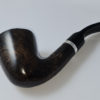 Pipe Chacom, saint claude foyer haut, courbe,bague métal argenté tuyau noir
