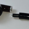 Pipe Chacom, saint claude foyerfond bombé, courbe,bague métal argenté tuyau noir