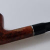 Pipe Chacom, saint claude foyer sablé noir, courbe,bague métal argenté tuyau noir