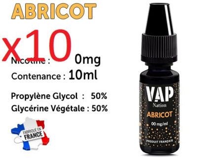 E-liquide VAP NATION abricot 0 de nicotine