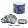 Grinder métal Mexican skull rouge, diamètre 50mm