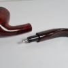 Pipe Chacom, saint claude, courbe marron, tuyau marbré marron