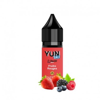 E-liquide YUN Salt Fruits rouges 10mL , 10 mg/ml, 50/50.