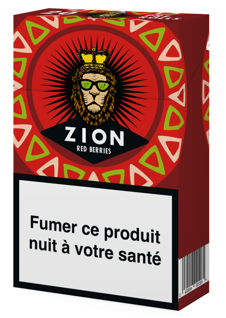 20 cigarettes   PRÉROULÉS ZION RED BERRIES