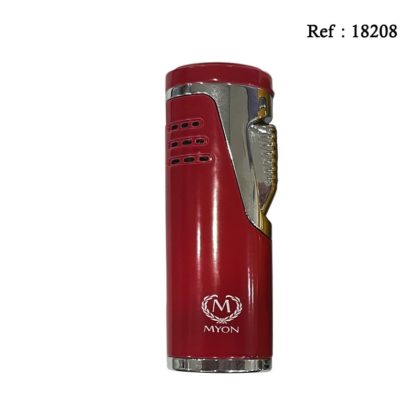 Briquet MYON Double Jet Rouge, avec emporte pièce