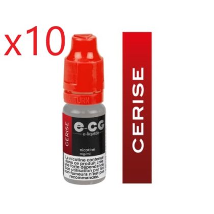 10 flacons Ecg initiale cerise 3mg/ml de nicotine